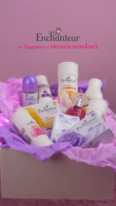 ENCHANTEUR Set Perfumed Talcum Alluring 125g Lotion 250ml and Long Lasting Perfume