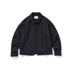 714street | Textured Stripe Jacquard Lapel Jacket