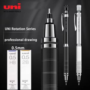 Uni Mechanical Pencil Set M5-1017 Kuru Toga Roulette Model Automatic Lead Spin 0.5mm Office School Supplies Japanese Stationery
