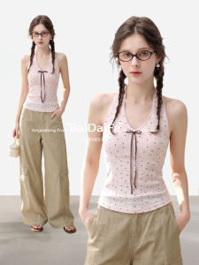 BAIDAIFEI | Bardot Halter Neck Sleeveless Blouse