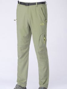 Mens Outdoor Quick Dry Pants Summer Thin Climbing Trousers Multi-Pocket Elastic Breathable Quick Dry Loose Large Size Hiking Mountain Climbing Pants
