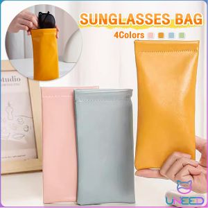 Need. PU Sunglasses Storage Bag Glasses Storage Pack Soft Leather Glasses Bag 1pc