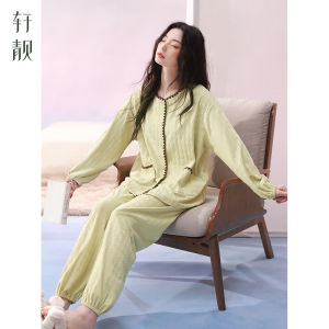 Autumn Spring High Quality Cotton Sleepwear for Women Large Size