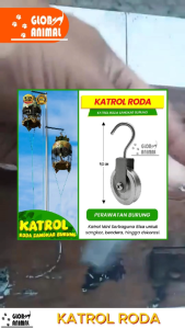 KATROL RODA KEREKAN BURUNG MINI katrol sangkar perkutut bendera