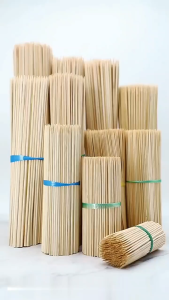 100pcs Disposable Bamboo Barbecue Sticks - Sturdy Smooth Good to Use for Business and Family Event