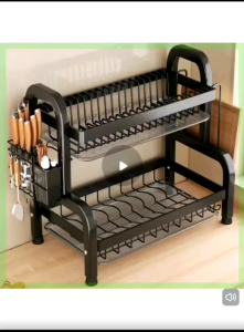 High Capacity 3 Tier Kitchen Storage Dish Rack Drying Rack Carbon Steel Home Storage Rack for Kitchenware Organizer Raks Pinggan