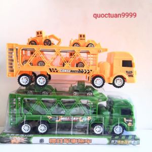 Hộp xe Container chở 4 xe công trình (chạy trớn)