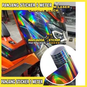 STIKER HOLOGRAM LASER CHROME PELANGI