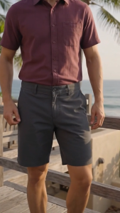 camel active Mens Outdoor Casual Regular Fit Bermuda Short Pants - Multicolour 9-304Z25CTF0937