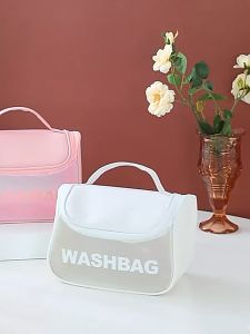 Tas Kosmetik Transparan Pouch Travel Make UP Bag Organizer Dompet Penyimpanan Toiletry Waterproof Serbaguna