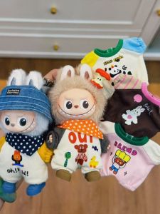 Mini 10cm Iabubu Baby Clothes Cotton Doll Clothes Bibs Onesies Sweet Cute Style for 10cm Doll Boy Bé Gái Universal