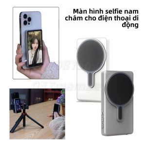 Màn Hình Giám Sát Vlog Điện Thoại Từ Tính Có Camera Phía Sau Tương Thích Với iPhone & Android - Bộ Phụ Kiện Studio Ảnh Di Động