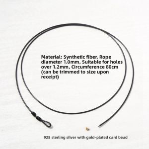 FENGFULUSHAN | Black Wax Cord Necklace Pendant Cord