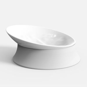 Super SD Pets | Cervical Spine Protection Elevated Anti-Tip Ceramic Pet Food Bowl