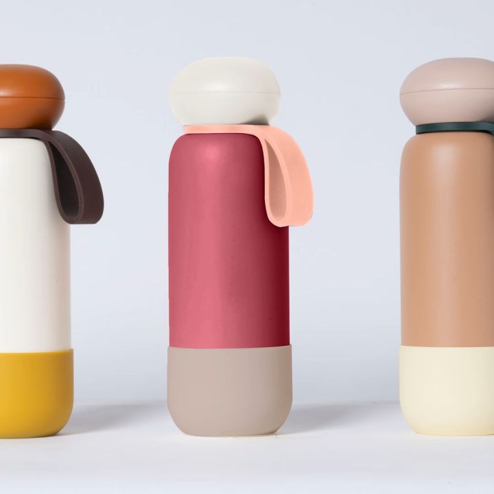 Sunnies Flask 25oz Robo Flask in Tulip (Ready-Made Insulated Sip Straw Water Tumbler with Handle for Hot and Cold)