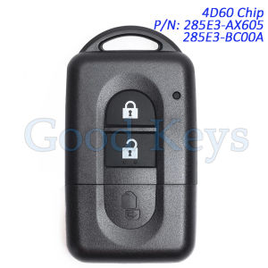 KEYECU 285E34X00A 285E3EB30A Smart Remote Key Fob for Nissan Xtrail Qashqai Pathfinder Micra Juke ID46/4D60 Chip 433MHz