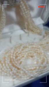 [ Woosilver ] Vòng Cổ 10 Sợi Trai Ngọt Trắng Ánh Hồng - Secondhand - NTN27