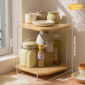 Corner Space-Saving Multi-functional Storage Rack Triangular Wall-mounted