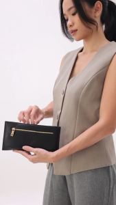 Dompet Wanita Kulit Panjang Ringan Tipis Muat Banyak Kartu YUBI Sendy Leather