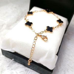 Abee Acc-1582 Sz 18cm Gelang tangan wanita titanium Gelang aksesoris clover cantik