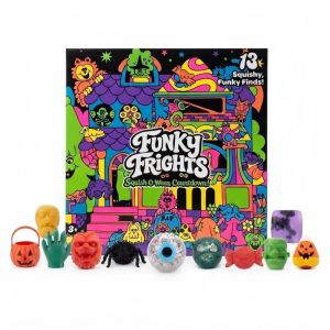 Funky Frights Mini Squishy Fidget Toys Squish-O-Ween Halloween Countdown Set (13 Squishy Toys Included)