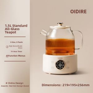 OIDIRE | All-Glass Multipurpose Electric Kettle