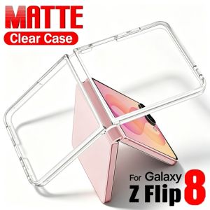 Fashion Translucent Matte PC Ultra Thin Case for Samsung Galaxy Z Z Fold8/Flip8 Series Shockproof Clear Slim Hard Cover