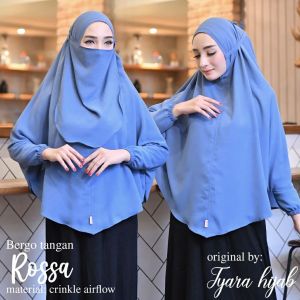 Jilbab Instan Bergo Lengan Tangan Syria Rossa Crinkle By Tyara Hijab