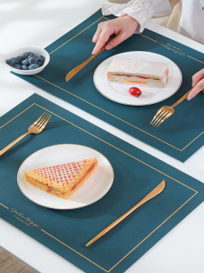 Bàn Ăn Bằng Da PU Chống Thấm Nước Chống Dầu Cách Nhiệt Bàn Ăn Kiểu Châu Âu Chất Lượng Cao Dùng Để Ăn Tối Hình Vuông Màu Trơn