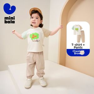 MINI BALA | Cotton Feel Quick-Dry Mini Balabala Outfit Boys & Girls Childrens Short Sleeve Pants