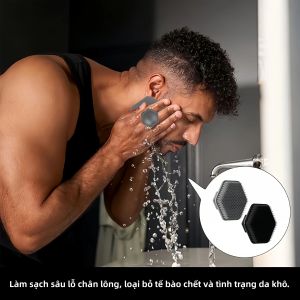 Bộ 2 Bàn Chải Tẩy Tế Bào Chết Bằng Silicon Dụng Cụ Massage Làm Sạch Sâu Bằng Tay Chăm Sóc Da Không Cần Điện