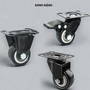 Bánh Xe Đúc Nội Thất Hạng Nặng 360 °   Xoay Bằng Phanh Con Lăn PP Công Nghiệp Bánh 15/2 Inch Cho Nội Thất