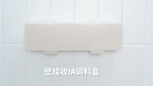 Portable Seasoning Spice Shelf Rack and Spice Box Container with Spoon for Wall Mounting