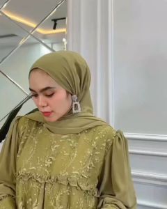 Setelan Celana Wanita Muslim Terbaru 2023 Sienta Set 2in1 Matt Ceruty Babydoll Full Furing Higet Aplikasi Tile Brukat Premium
