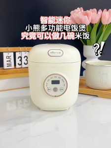Bear Mini Rice Cooker Smart Non-stick Inner Pot Multifunctional for Home Use (1.2L)