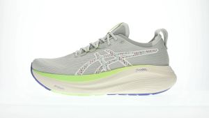 ASICS Men GEL-NIMBUS 27 TR Running Shoes in Nature Bathing/Lime Green