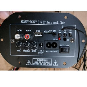 Amplifiers Untuk 8-12 Inci Speaker AC 220V 12V 24V Penguat Bluetooth Digital Penguat Suara Stereo