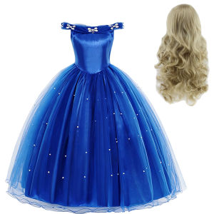 Cinderella Costume Girl Birthday Dress Luxury Kids Princess Dress Girls Ball Gown Fairy Dresses For Girls Halloween Costumes