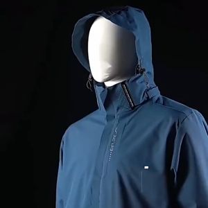 Jeep Men and Women Solid Color Outdoor Coat Waterproof and Wearable Mountaineering Detachable Hooded Jacket