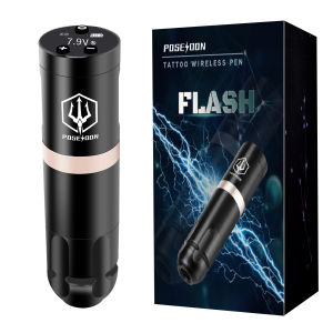 POSEIDON Tattoo Kit ไร้สาย High Power Tattoo Pen Kit สําหรับแต่งหน้าถาวรสักชุดเครื่อง Hot คุณภาพสูง Tattoo Gun Kit