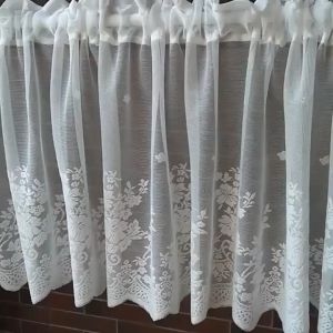 ผ้าม่านครึ่งหน้าต่าง ผ้าม่านลูกไม้สั้น ผ้าม่านผ้าโปร่ง นห้องนั่งเล่นม่านประตู ผ้าม่านสีขาวตกแต่ง