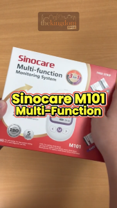 Sinocare M101 Multi-Function 3 in 1 Monitoring System GCU Alat Cek Gula Darah Kolesterol Asam Urat Tes Lemak Chol Check Glucose Cholesterol Uric Acid Monitor Multi Fungsi 3in1
