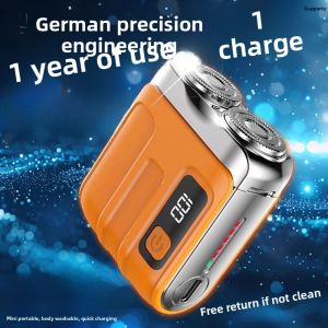 MONLEYTA | German Quality Electric Shaver Portable Mini Travel Size For Boyfriend Stainless Steel Blade Rechargeable Full Body Washable