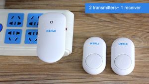 Bel Rumah Wireless Bell Pintu KERUI M518 Doorbell Bel Tanpa Baterai 3 Transmitter