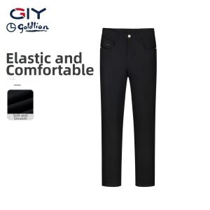 GYgoldlion | Elastic Breathable Slim Fit Mens Trousers