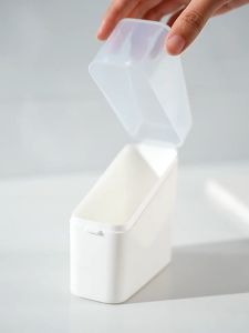 【iMall】Clear Plastic Container With Flip Lid Tea Coffee Bag Organizer Storage Box Kitchen Fridge Cheese Slices Holder