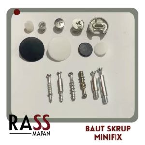 Baut Skrup Elite Minifix Olimpik Knock Down MF 10 12 15 25 Komplit Set