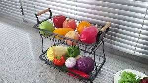 2-3-Tier Fruit Basket for Table Display Fruits Stand Detachable Vegetables/Fruits Organizer Fruit Bowl