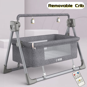 เปลไกวอัตโนมัติ เปลไกวไฟฟ้า เปลเด็กพร้อมมอเตอร์ + มูงกันยุง พับได้ เปลไฟฟ้าสำหรับเด็ก เต้ากู้เพลง เปลเด็ก เปลพร้อมมูง รีโมทคอนโทรล