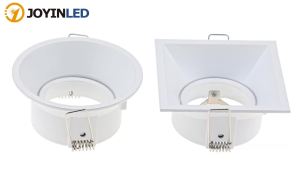 1/5PCS Round Black White Ceiling Downlight Recessed Spot Light Adjustable GU10 MR16 Bulb Holder Lighting Fixture for Ceilings